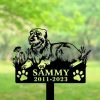 DINOZOZO Irish Wolfhound Dog Grave Marker Garden Stakes Dog Sympathy Gift Cemetery Decor Memorial Custom Metal Signs