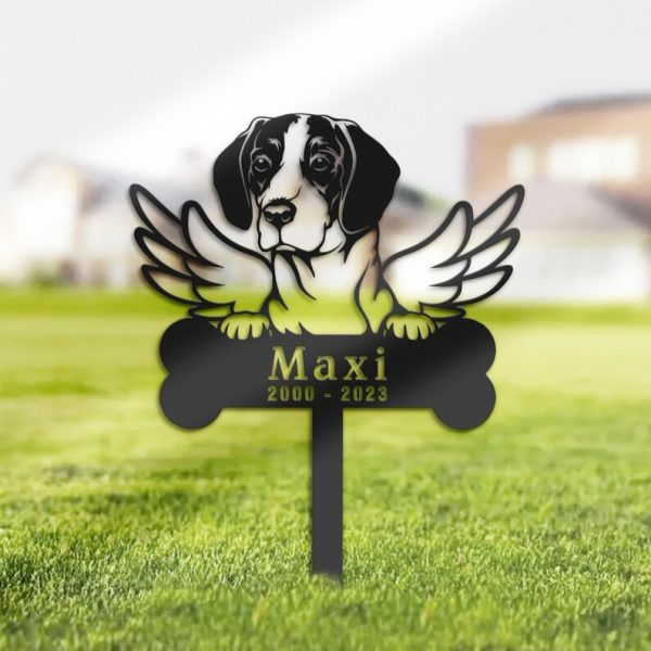 DINOZOZO Istrian Hound Dog Grave Marker Garden Stakes Dog Memorial Gift Cemetery Decor Custom Metal Signs