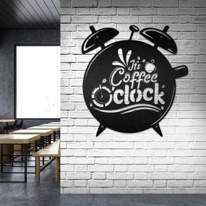 DINOZOZO Its Coffee Oclock Coffee Bar Business Custom Metal Signs3