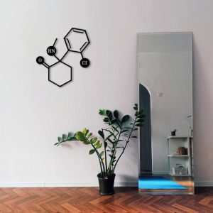 DINOZOZO Ketamine Molecule Science Art Chemistry Art Custom Metal Signs