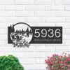 DINOZOZO Lake Address Sign Lake House Decor Lake House Owner Gift Custom Metal Signs