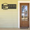 DINOZOZO Lake Address Sign Lake House Decor Lake House Owner Gift Custom Metal Signs3