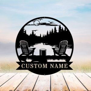 DINOZOZO Lake House Forest Lake Camping Front Porch Cabin Custom Metal Signs V2 2