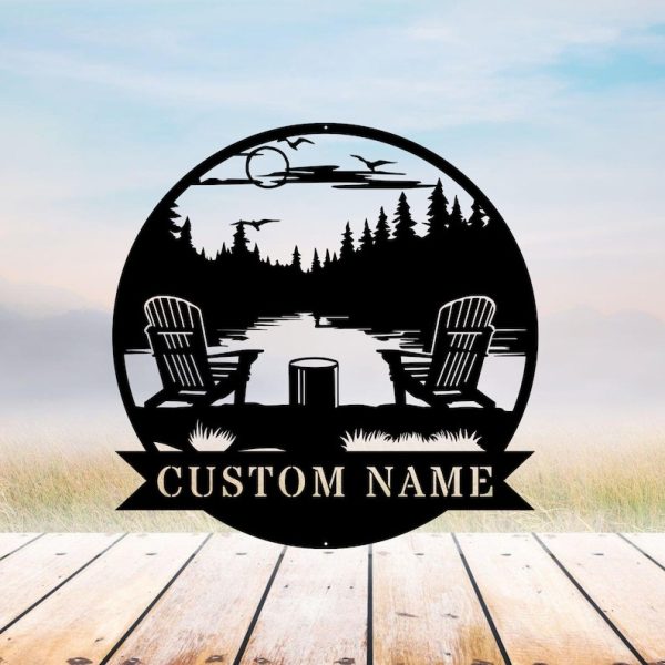 DINOZOZO Lake House Forest Lake Camping Front Porch Cabin Custom Metal Signs V2