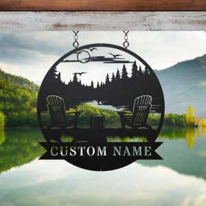 DINOZOZO Lake House Forest Lake Camping Front Porch Cabin Custom Metal Signs V2 3