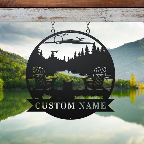 DINOZOZO Lake House Forest Lake Camping Front Porch Cabin Custom Metal Signs V2