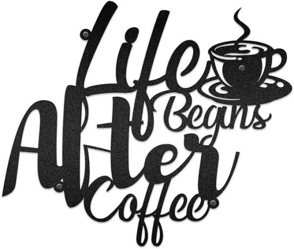 DINOZOZO Life Begins After Coffee Coffee Bar Business Custom Metal Signs