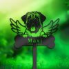DINOZOZO Mastiff Dog Grave Marker Garden Stakes Dog Memorial Gift Cemetery Decor Custom Metal Signs2