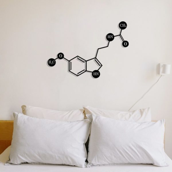 DINOZOZO Melatonin Molecule Science Art Chemistry Art Custom Metal Signs