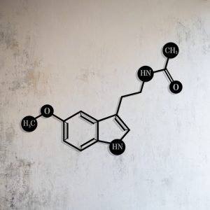 DINOZOZO Melatonin Molecule Science Art Chemistry Art Custom Metal Signs2