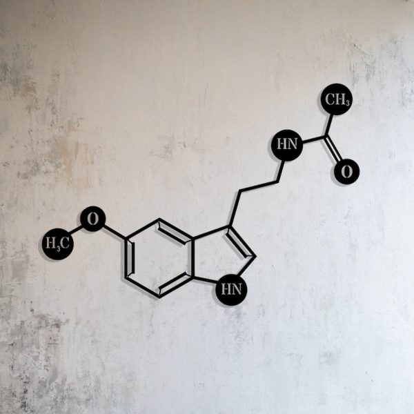 DINOZOZO Melatonin Molecule Science Art Chemistry Art Custom Metal Signs
