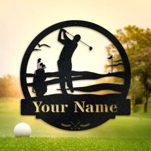 DINOZOZO Mens Golf Sports Custom Metal Signs