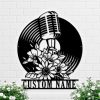 DINOZOZO Microphone Flower Recording Studio Custom Metal Signs