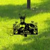 DINOZOZO Miniature Pinscher Dog Grave Marker Garden Stakes Dog Sympathy Gift Cemetery Decor Memorial Custom Metal Signs2