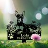DINOZOZO Miniature Pinscher Dog Grave Marker Garden Stakes Dog Sympathy Gift Cemetery Decor Memorial Custom Metal Signs3