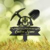 DINOZOZO Mining Tools Helmet Miner Grave Marker Memorial Sign with Stake Sympathy Gifts for Loss of Loved One Custom Metal Signs