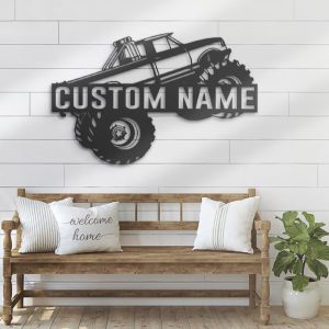 DINOZOZO Monster Truck Driver Business Custom Metal Signs2