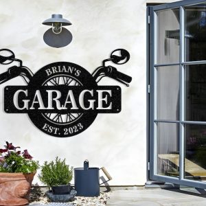 DINOZOZO Motorcycle Garage Custom Metal Signs