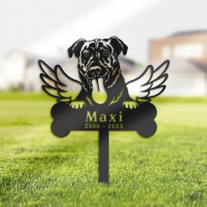 DINOZOZO Mountain Cur Dog Grave Marker Garden Stakes Dog Memorial Gift Cemetery Decor Custom Metal Signs