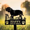 DINOZOZO Neapolitan Mastiff Dog Grave Marker Garden Stakes Dog Sympathy Gift Cemetery Decor Memorial Custom Metal Signs