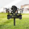 DINOZOZO Newfoundland Dog Grave Marker Garden Stakes Dog Memorial Gift Cemetery Decor Custom Metal Signs