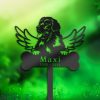 DINOZOZO Newfoundland Dog Grave Marker Garden Stakes Dog Memorial Gift Cemetery Decor Custom Metal Signs2