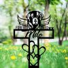 DINOZOZO Newfoundland Dog Grave Marker Garden Stakes Forever Loved Dog Memorial Gift Cemetery Decor Custom Metal Signs