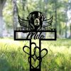 DINOZOZO Newfoundland Dog Grave Marker Garden Stakes Forever Loved Dog Memorial Gift Cemetery Decor Custom Metal Signs3