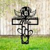 DINOZOZO Newfoundland Dog Grave Marker Garden Stakes Forever Loved Dog Memorial Gift Cemetery Decor Custom Metal Signs4