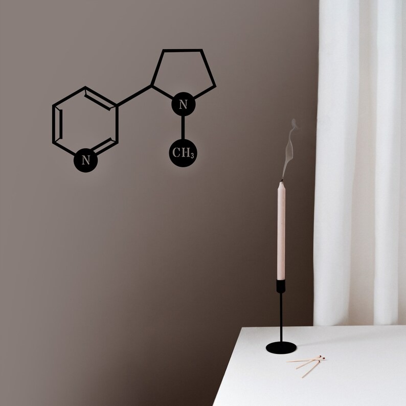 DINOZOZO Nicotine Molecule Science Art Chemistry Art Custom Metal Signs2