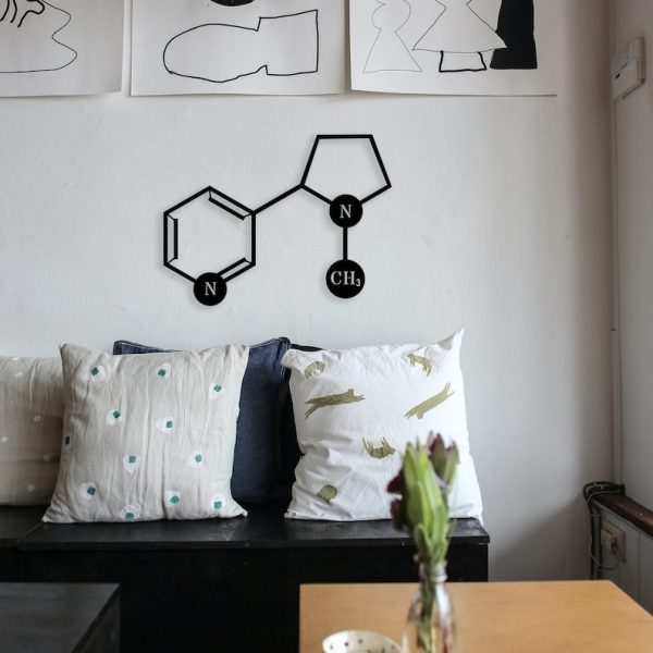 DINOZOZO Nicotine Molecule Science Art Chemistry Art Custom Metal Signs