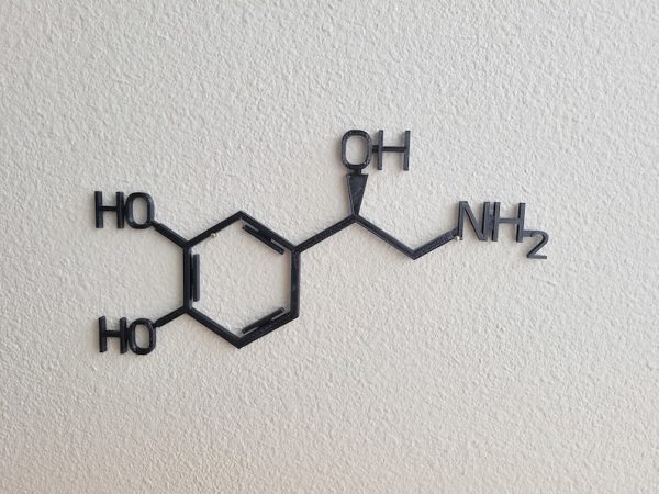 DINOZOZO Norepinephrine Molecule Science Art Chemistry Art Custom Metal Signs