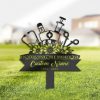DINOZOZO Nurse Medical Tools Medical Worker Grave Marker Memorial Sign with Stake Sympathy Gifts for Loss of Loved One Custom Metal Signs2