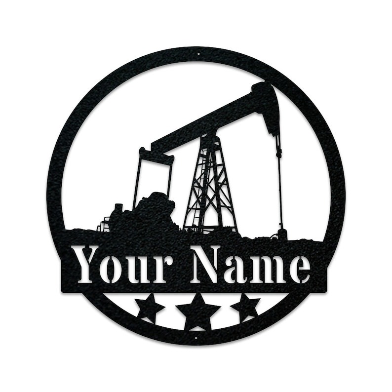 DINOZOZO Oil Rig Oil Well Construction Vehicle Business Custom Metal Signs1