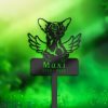 DINOZOZO Oriental Shorthair Cat Grave Marker Garden Stakes Cat Memorial Gift Cemetery Decor Custom Metal Signs2