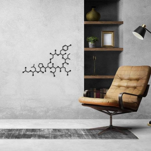 DINOZOZO Oxytocin Molecule Science Art Chemistry Art Custom Metal Signs