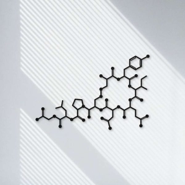 DINOZOZO Oxytocin Molecule Science Art Chemistry Art Custom Metal Signs