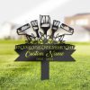 DINOZOZO Painting Tools Painter Grave Marker Memorial Sign with Stake Sympathy Gifts for Loss of Loved One Custom Metal Signs2
