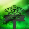 DINOZOZO Painting Tools Painter Grave Marker Memorial Sign with Stake Sympathy Gifts for Loss of Loved One Custom Metal Signs3