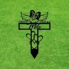 DINOZOZO Papillon Dog Grave Marker Garden Stakes Forever Loved Dog Memorial Gift Cemetery Decor Custom Metal Signs4
