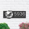 DINOZOZO Personalized American Robin Bird Address Sign Custom Metal Signs