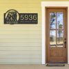 DINOZOZO Personalized Bear Forest Scene Address Sign Custom Metal Signs3