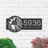 DINOZOZO Personalized Beehive Flowers Honeycomb Honey Farm Address Sign Custom Metal Signs1