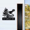 DINOZOZO Personalized Bird Address Sign Custom Metal Signs