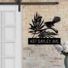 DINOZOZO Personalized Bird Address Sign Custom Metal Signs2