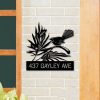 DINOZOZO Personalized Bird Address Sign Custom Metal Signs3