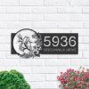 DINOZOZO Personalized Bird Couple Address Sign Custom Metal Signs