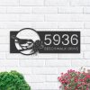 DINOZOZO Personalized Bird with Pinecone Address Sign Custom Metal Signs