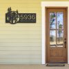 DINOZOZO Personalized Bison in Forest Address Sign Custom Metal Signs3