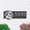 DINOZOZO Personalized Blue Jay Bird Couple Address Sign Custom Metal Signs